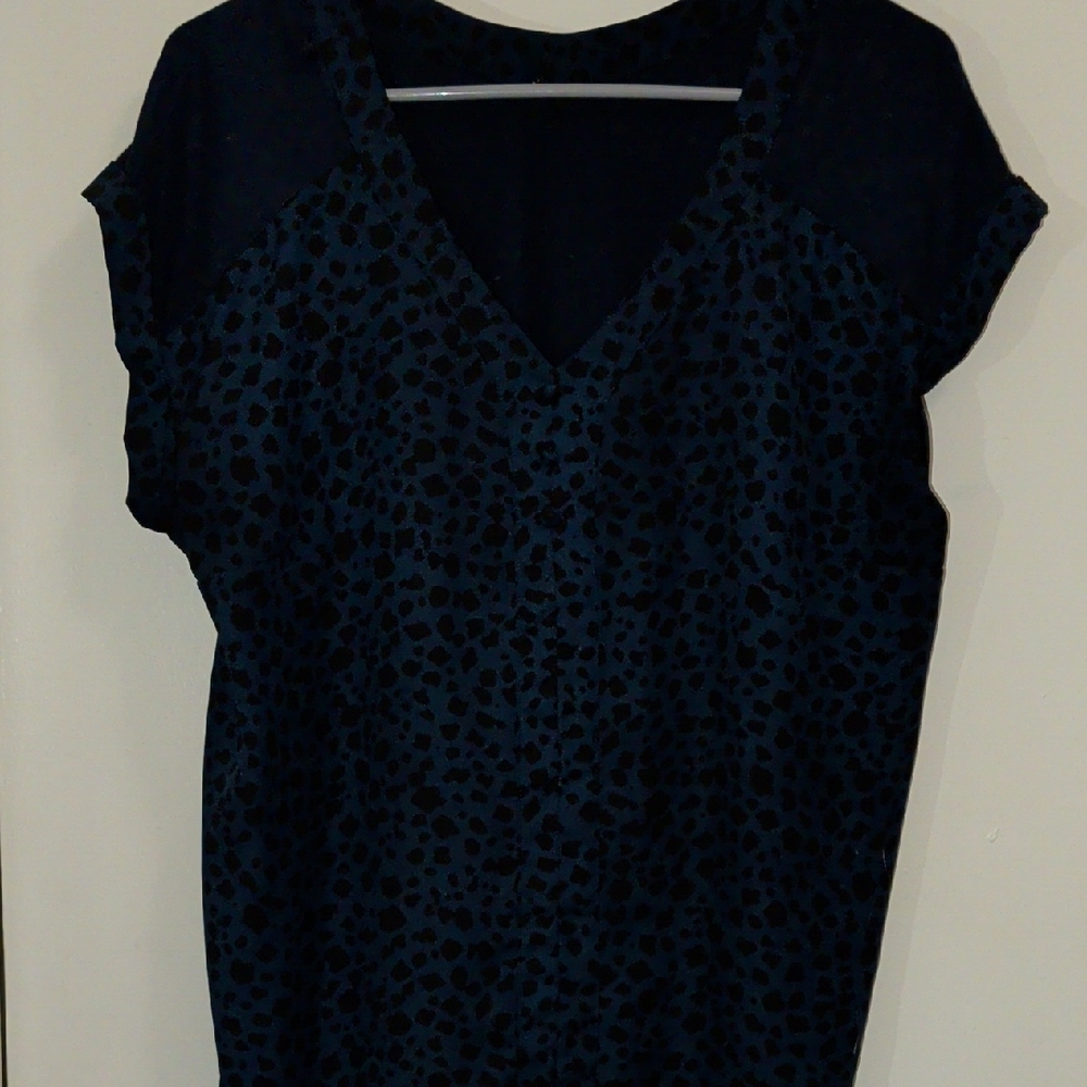 Elegant Black Leopard Print Women's Top